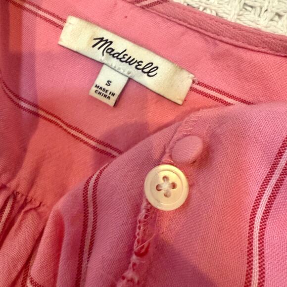 Madewell small striped wrap side tie wrap top blouse TB 2788 - Picture 2 of 11